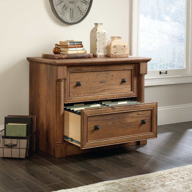 Armetha 36.811'' Wide 2 -Drawer File Cabinet, Vintage Oak