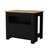 Black Kitchen Island With Abundant Storage - 3 Shelves For Utensils 2-door An Organized Environment