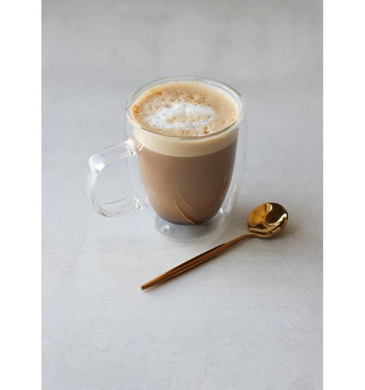 Double Wall Glass Cups With Handle - 9 oz