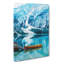 Docked Boat in Lago Di Braies Italy - Wrapped Canvas-61849338