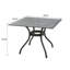 Table de salle à manger 40,6 carrés en aluminium, carrée sable noir Charisma