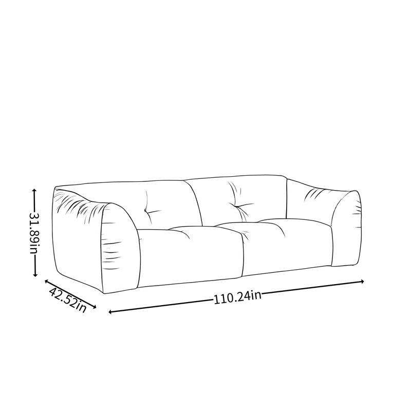 Minimalist Cream Living Room Couch