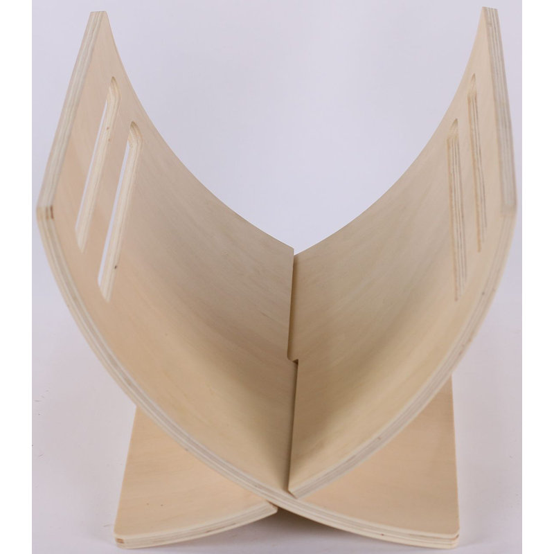Lin Solid Wood Free Standing Magazine Rack, Natural