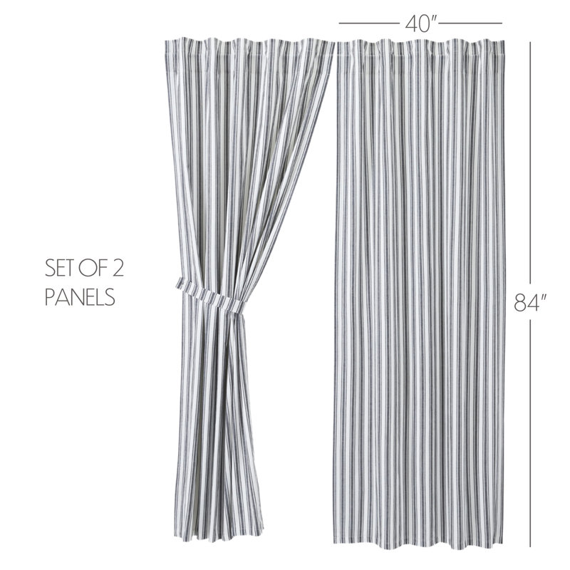 Sawyer Mill 100% Cotton Room Darkening Curtain Panel Pair, 40" W x 84" L