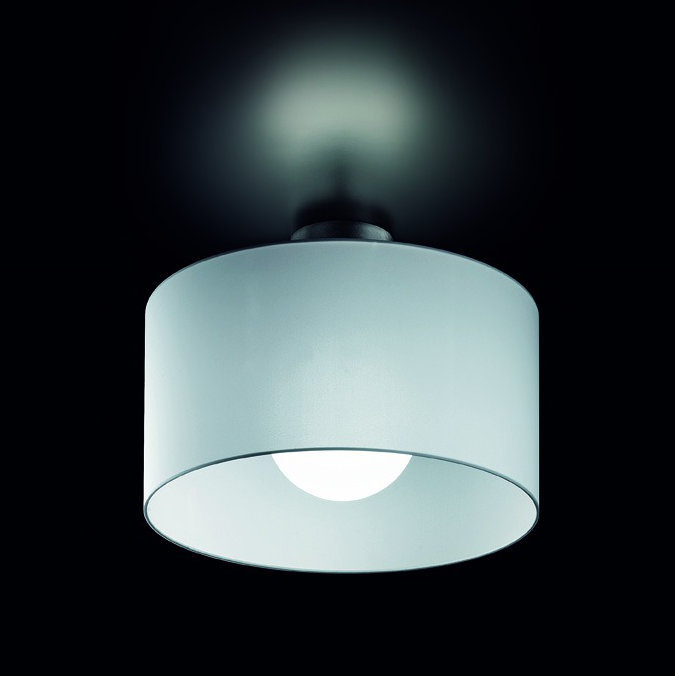 Plafonnier semi-encastré 1 lumière 27,6 "Fog, Blanc