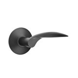 Mercury Wave/Drop Privacy (Bed & Bath) Door Lever with Round Rosette