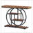 41.3" Industrial Console Table, 4-Tier Rustic Brown Sofa Table with Unique Circle Metal Frame & Storage Shelves, Narrow Entryway Accent Table for Living Room-901440682