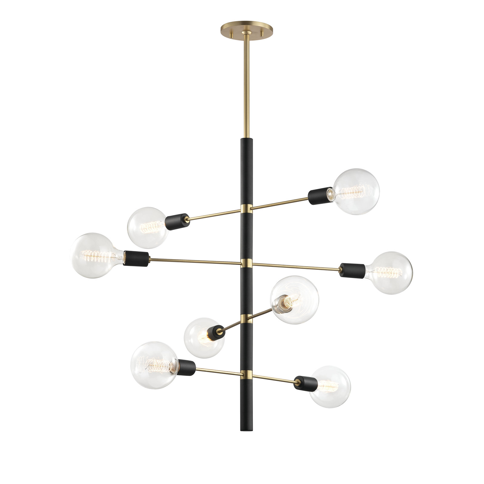 Christopher 8 - Light Sputnik Chandelier, Aged Brass
