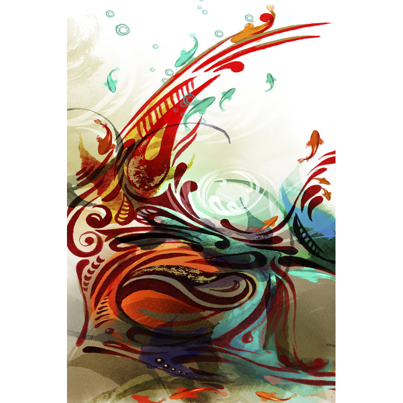 Aquamarine VII by Helen Abbas - Wrapped Canvas Print, 46cm H x 30cm W