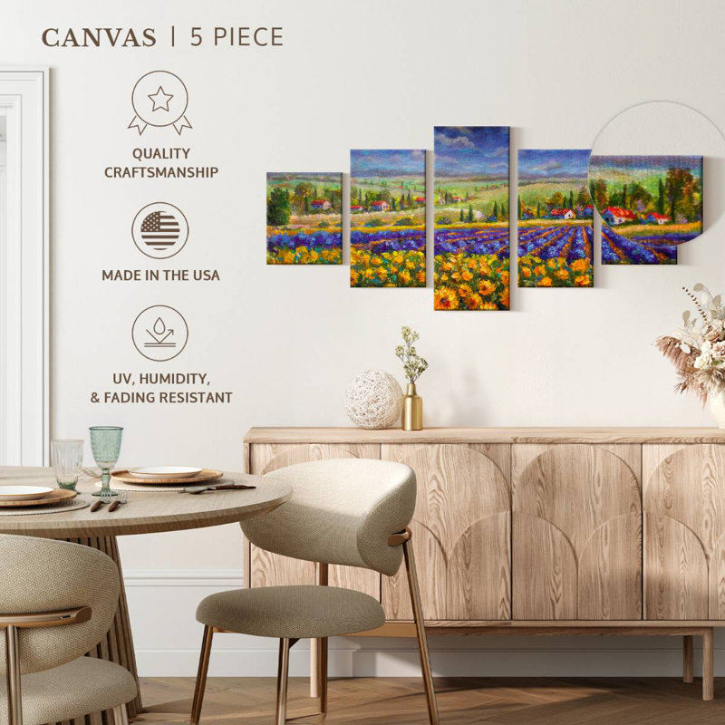 Tuscan Summer Flowers, 24" H x 55" W