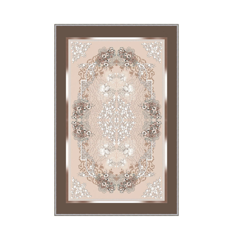 Stylish Woven Carpet, 5.2 x 7.5 Feet | 100% Polyester, 0.3 in Pile Height, Antibacterial, Non-Slip PVC Dot Underside | Machine Washable, 3D Digital Print | Perfect for Living Room, Bedroom & Home Décor