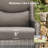 Simle 2 - Person Outdoor Seating Group PE Wicker Swivel Glider Chair With Cushions And Side Table-103268833-103268838