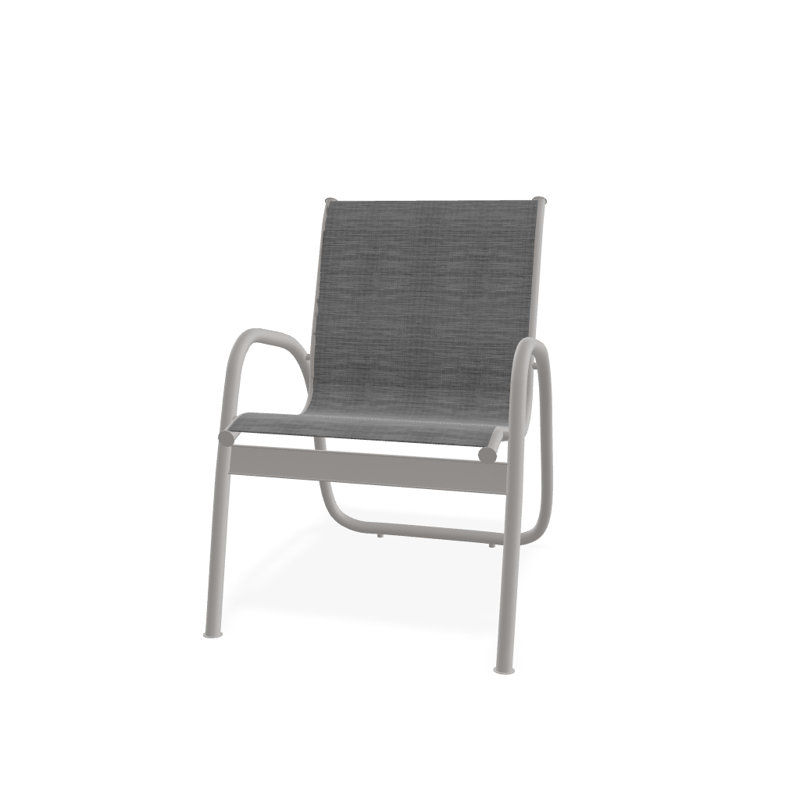 Fauteuil de patio Gardenella, Gris chaleureux texturé, Recueillir le charbon de bois