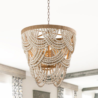 Amari 4 - Light Dimmable Unique Empire Chandelier with Beaded Accents