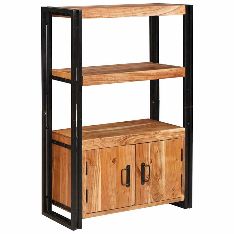 110cm H x 72cm W Metal Book Cabinet Bookcase, Brown