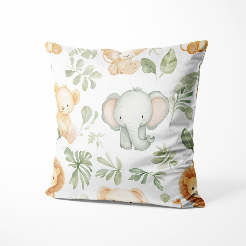 Coussin décoratif à imprimé animal - Coussin Boho Baby Jungle, H 20 po x l 20 po