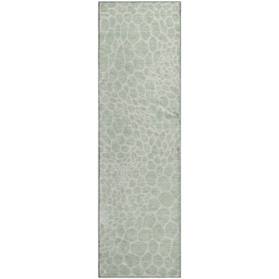 Premium Machine Washable Prisco Mint Rug