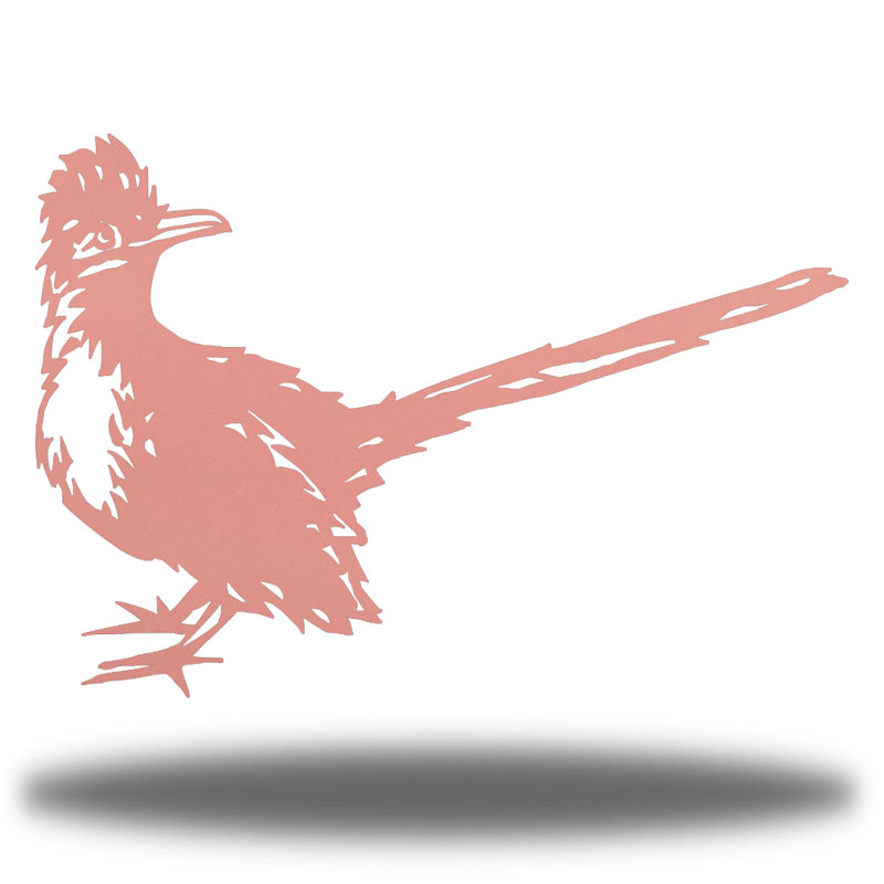 Décoration murale en acier Danniela Roadrunner, Rose, H 36 po x l 24 po x P 0,0125 po