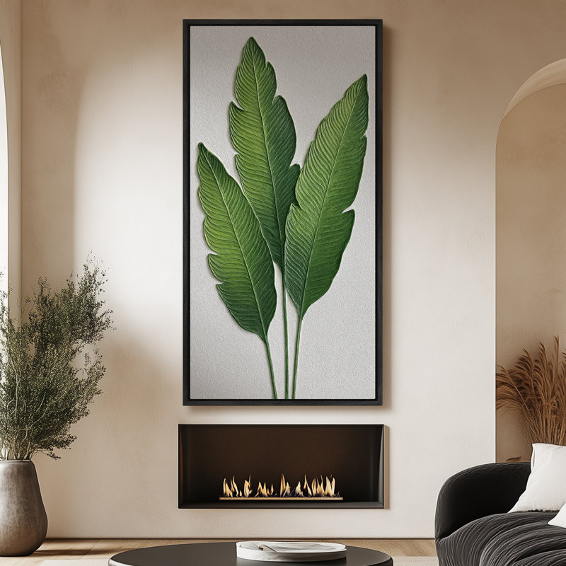 Impression sur toile encadrée minimaliste, H 60 po x l 30 po x P 1,5 po, Noir