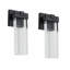 Ensemble de 2 luminaires muraux d'extérieur, applique murale à DEL résistante aux intempéries avec cristal à bulles et capteur de lumière - 12 W par lampe