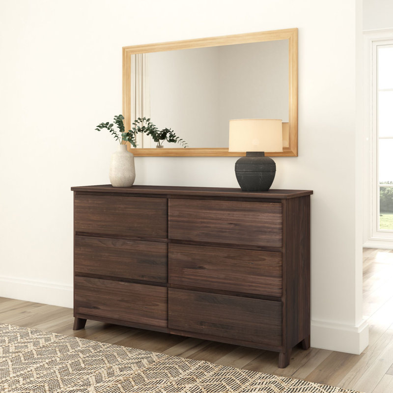 Commode 6 tiroirs Modern Farmhouse, Brun bois de grange