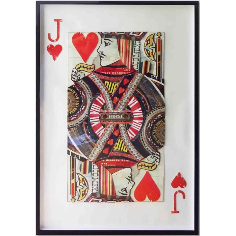 Carte de poker Jack Of Hearts, œuvre d'art