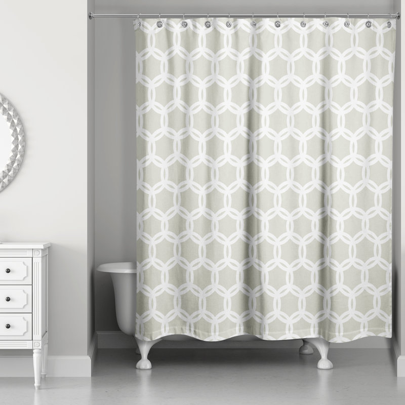 Rideau de douche simple Alondria, Brun clair