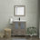 Ensemble de meuble-lavabo autoportant 30 po avec plateau en céramique et miroir assorti Brescia