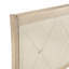 Lit double classique avec tête de lit tapissier en similicuir beige, conception à boutons et rails inclus Taille dans le style, pour la chambre à coucher