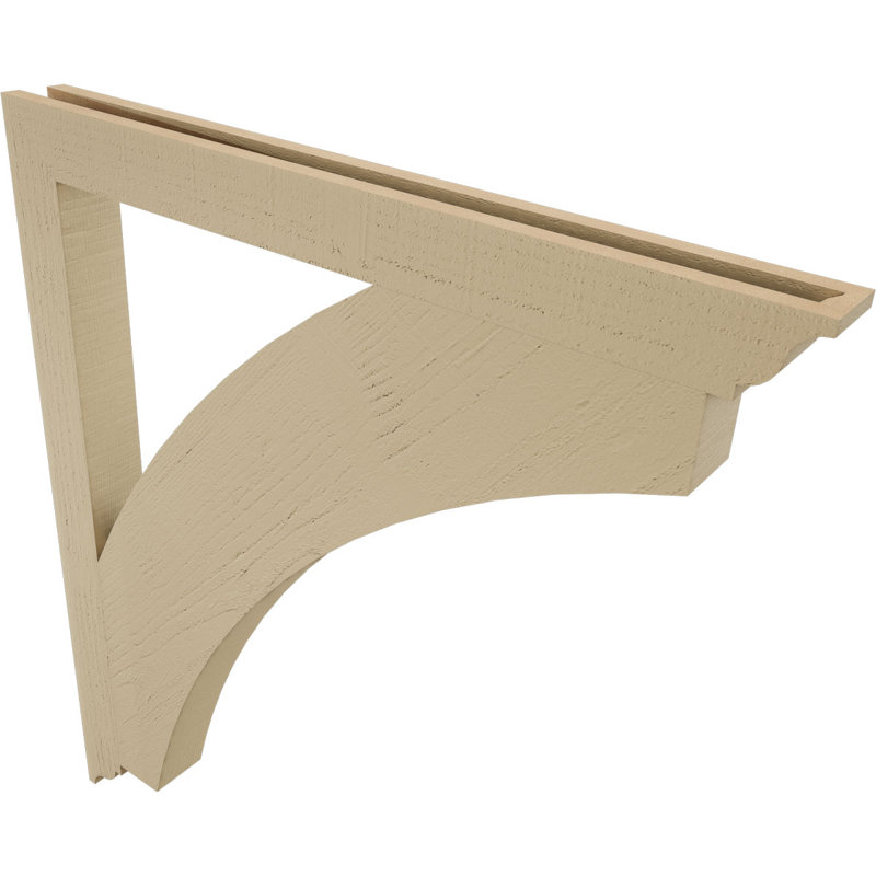 Support traditionnel Timberthane en faux cèdre brut Thorton, l 3 1/2 po x P 40 po x H 44 po, brun clair apprêté
