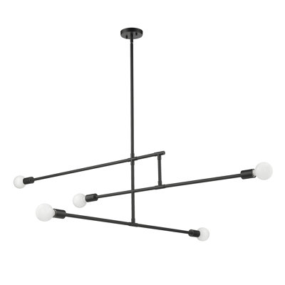 Lustre étagé unique à 5 lumières Borkouer