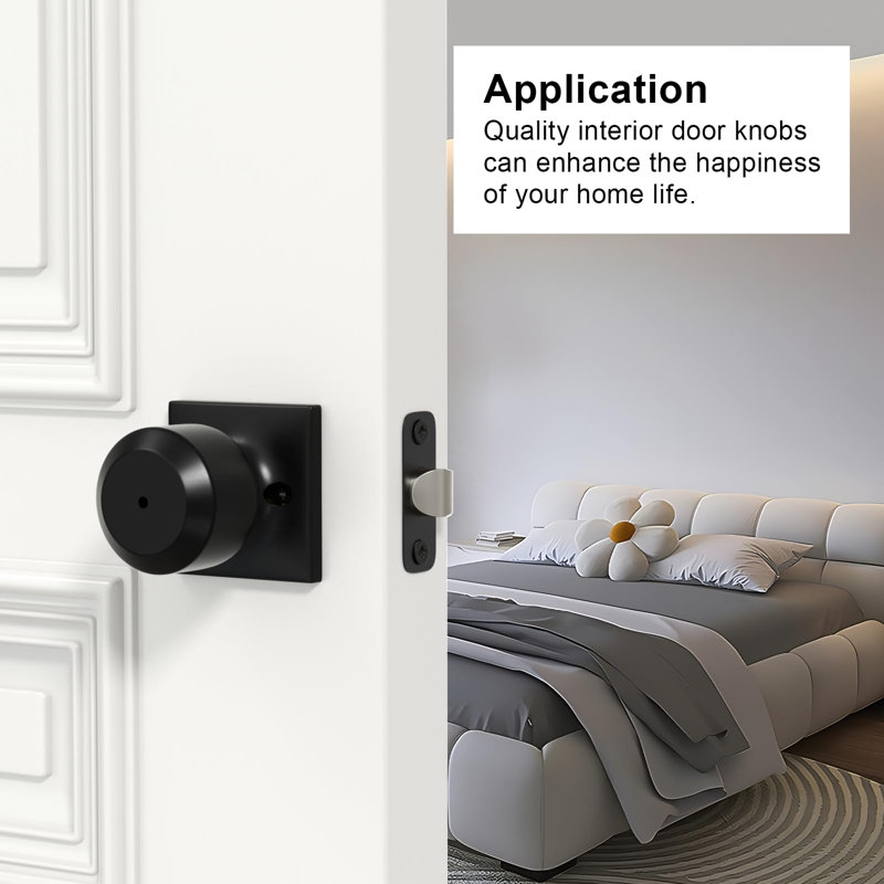 Poignées de porte intérieures noires mattes, poignées de porte de chambre à coucher, poignées de porte intérieures