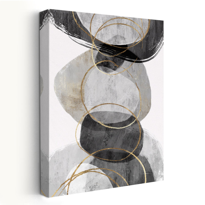 Cercles et art géométrique conglomérat II, H 36 po x l 24 po