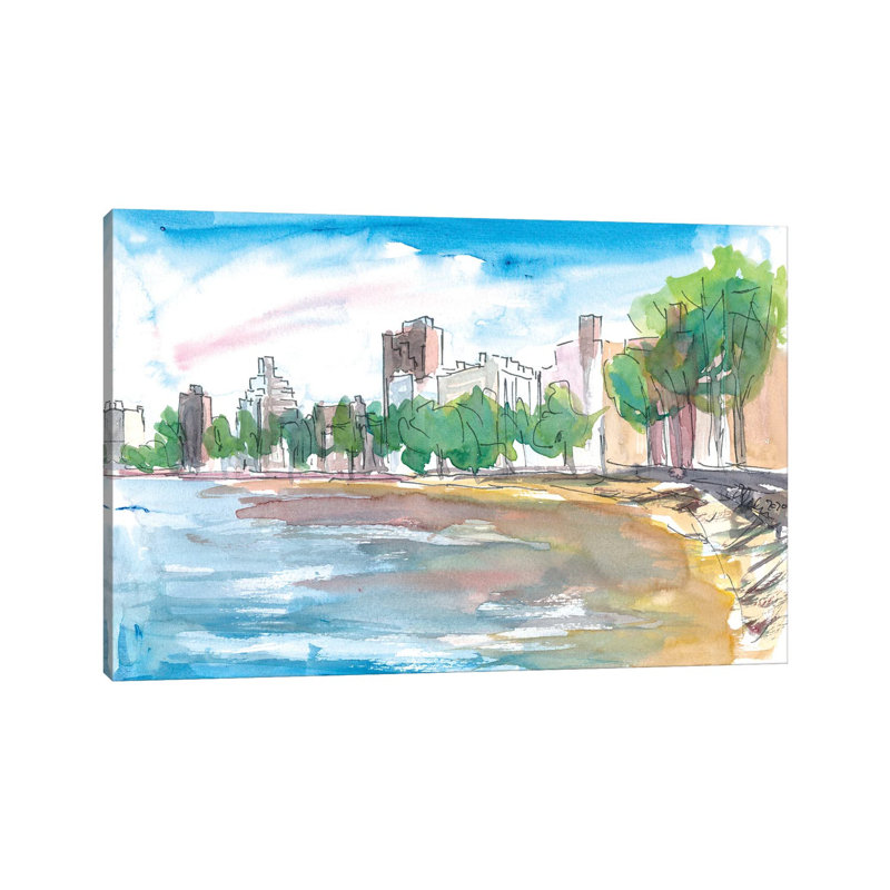 Late Summer Autumn In Central Park New York by Markus & Martina Bleichner - Wrapped Canvas Print, 30.48 cm H x 45.72 cm W