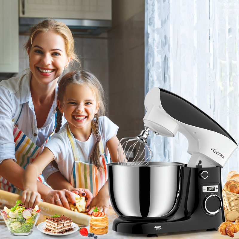 HOWORK Stand Mixer, 5L 1500W 10-Speed Tilt-Head Food Mixer, Kitchen Electric Mixer with Dough Hook, Wire Whip & Beater, PurpleWhite