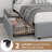 Upholstered Boucle Platform Bed with Storage Drawers & Round Headboard, Heavy Duty Noise Free-498254292-498254288