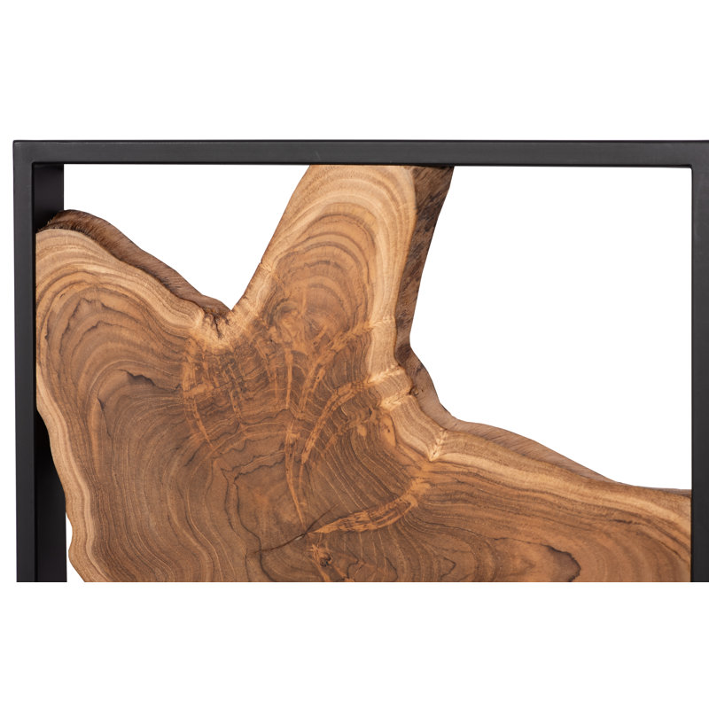 Framed Teak Tile Wall Décor