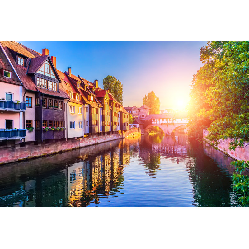 Derrike, vieille ville de Nurnberg, Allemagne sur toile, H 8 po x l 12 po x P 1,25 po