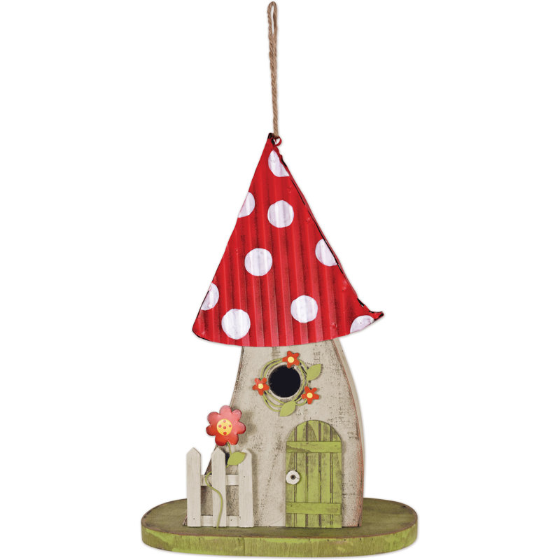 Cabane à oiseaux rouge