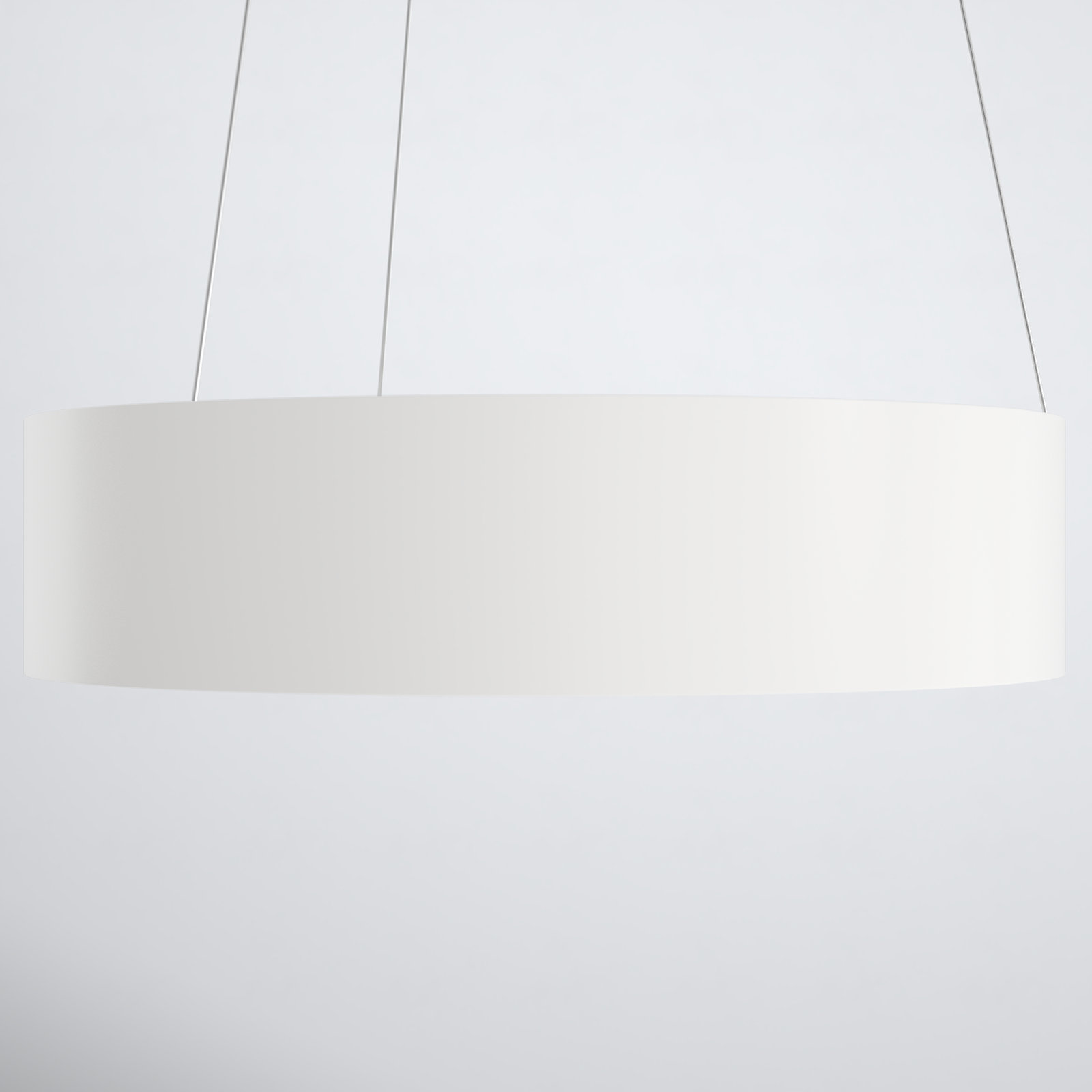 Romain Single Light Acrylic Dimmable LED Pendant, White, 4" H x 18" W x 18" D
