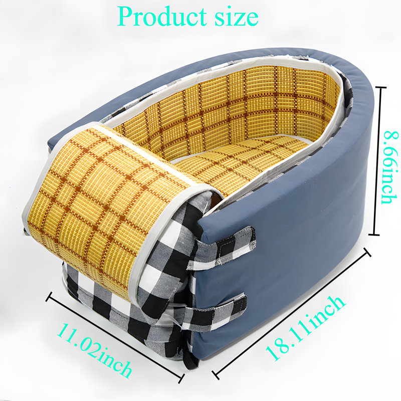 Polyester Car Seat, Blue/Black/White