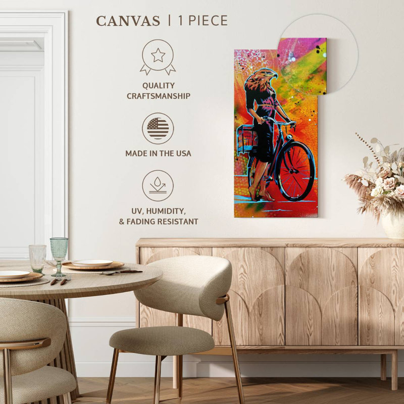 Cycle Roaring, 24" H x 12" W