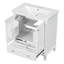 Meuble-lavabo 30 po avec lavabo, armoire de salle de bain multifonctionnelle avec portes et tiroir, cadre solide et panneau de fibres à densité moyenne, blanc-128990583