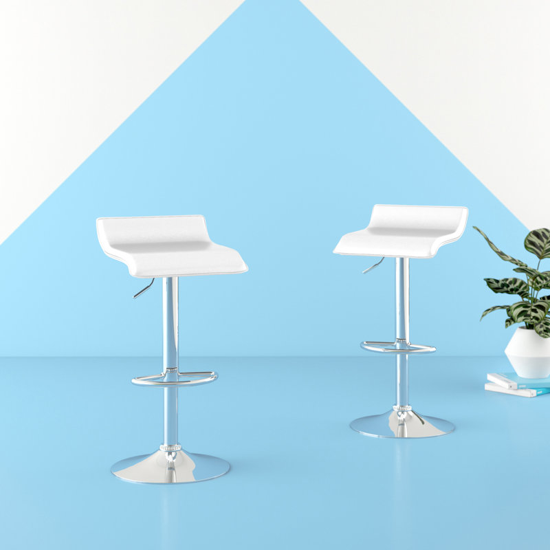 Tabouret pivotant à hauteur réglable, Blanc