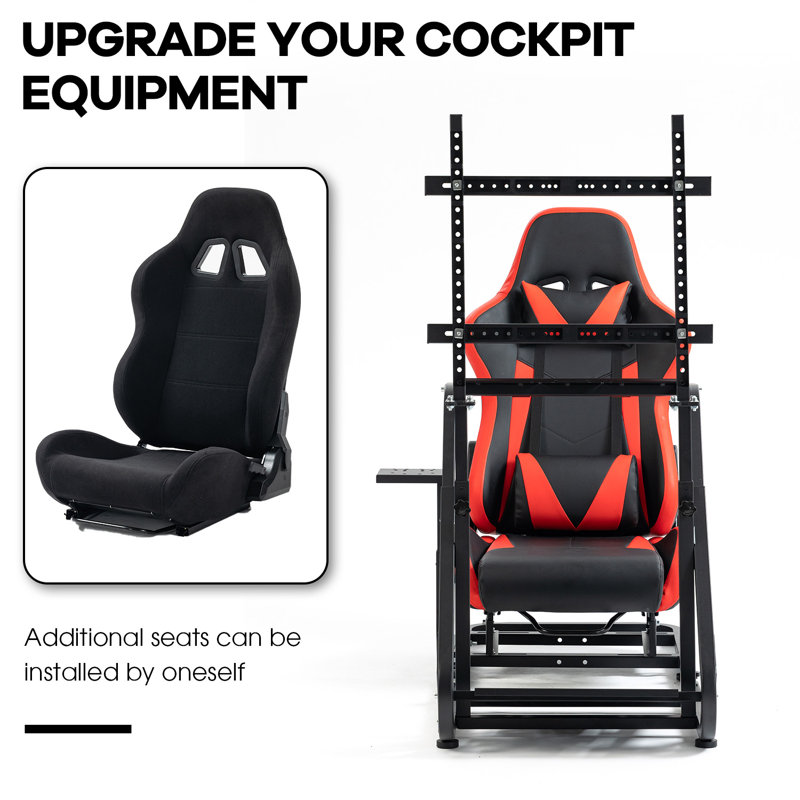 Anman Racing Sim Cockpit Stand Fit Logitech Fanatec G923 G29 XBox Thrustmaster, Not Include Steering wheel & Wheels & Pedals and Shifter Handbrake