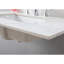 Comptoir de meuble-lavabo 37 po, pierre frittée dorée, lavabo rectangulaire en céramique, 3 trous de robinet, dosseret rectangulaire encastré 37 po, avec