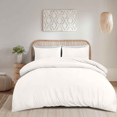 Mealla Premium 200 TC Microfiber Duvet Cover Set – Plain Soft & Breathable Bedding, Easy-Care Bed Linen