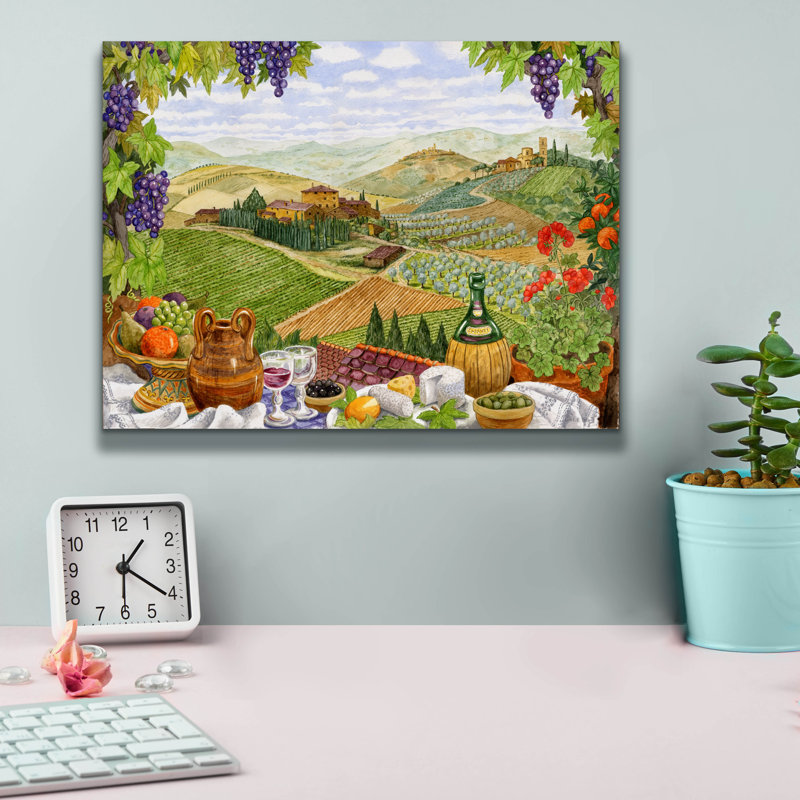  «Tuscany Italian Landscape» par Gale Pitt, art mural sur toile, 16 po x 12 po, H 12 po x l 16 po
