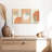 Warm Geometric Triptych Multi Piece Canvas Print-93059632
