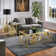 Lilliann Gold Finish Peony And Ginkgo Coffee And End Table Set With Mirror Top